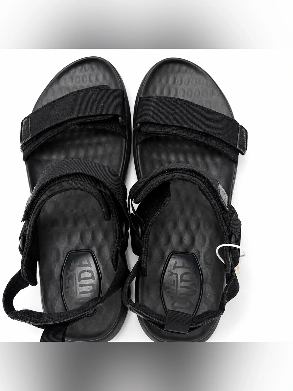 Hey Dude Black Adjustable Strap Sandals Size 13